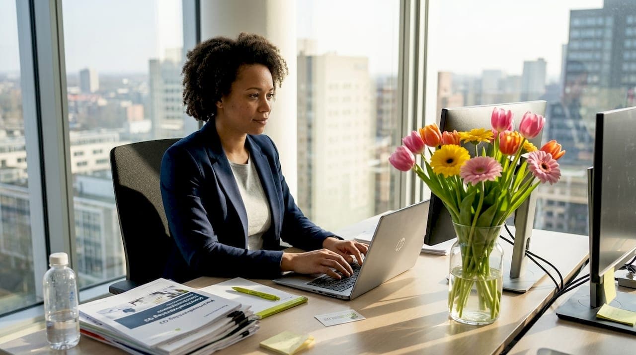 Bloemen op kantoor: 15% meer productiviteit en welzijn